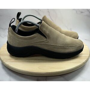 LL Bean Sport Moc Clogs Tan Suede Casual Slip On Shoes 05330‎ Men’s Size 9.5